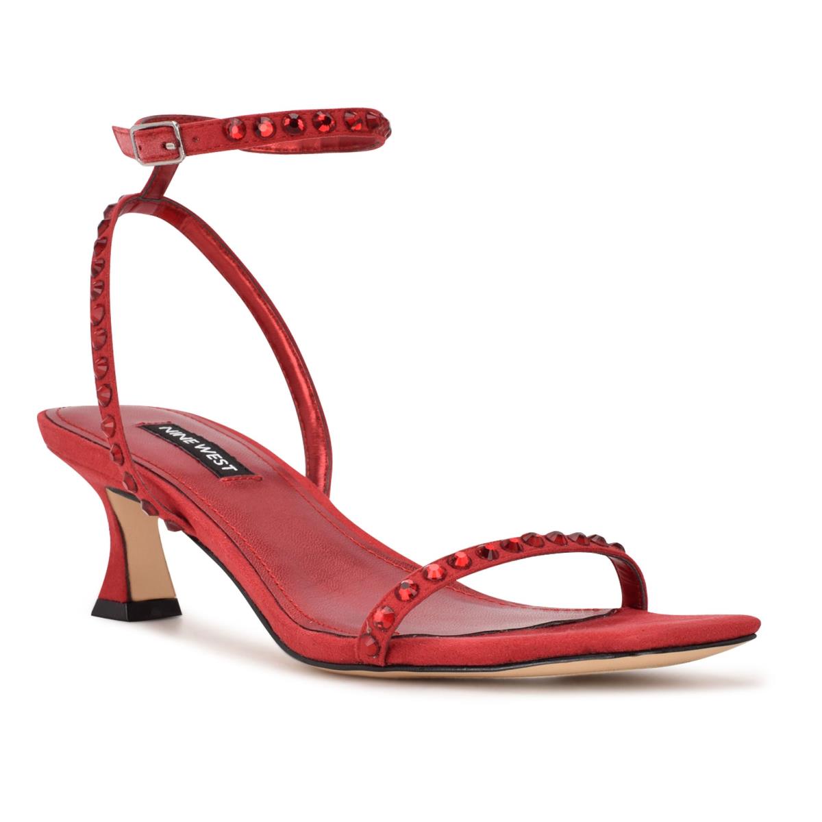 Nine West Giena Ankle Riemen Geklede Sandalen Rood | 9026BSXAE