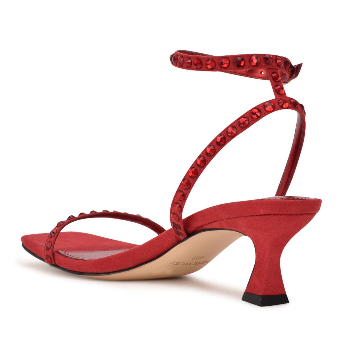 Nine West Giena Ankle Riemen Geklede Sandalen Rood | 9026BSXAE