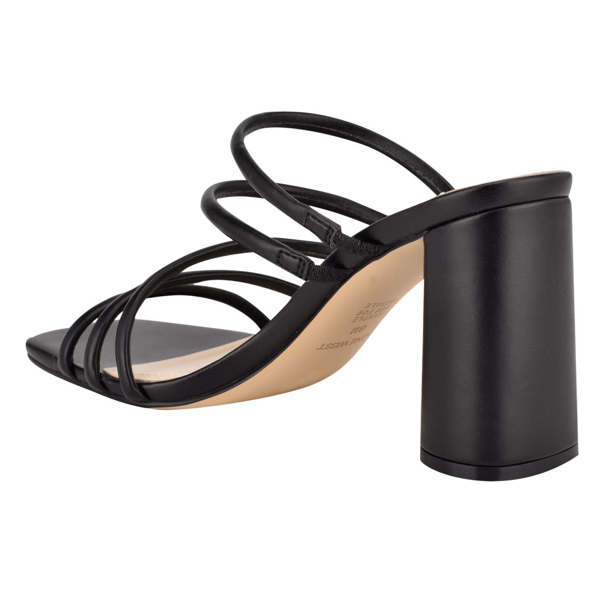 Nine West Girlie Block Heel Schuifsandalen Zwart | 1206NJGWF