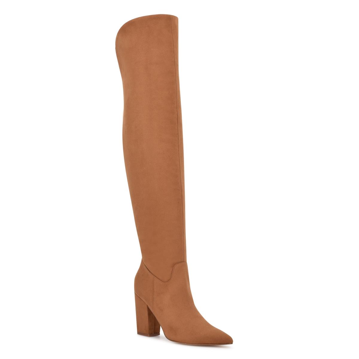 Nine West Goforit Over The Knee Hakken Laarzen Bruin | 5914UIJVE