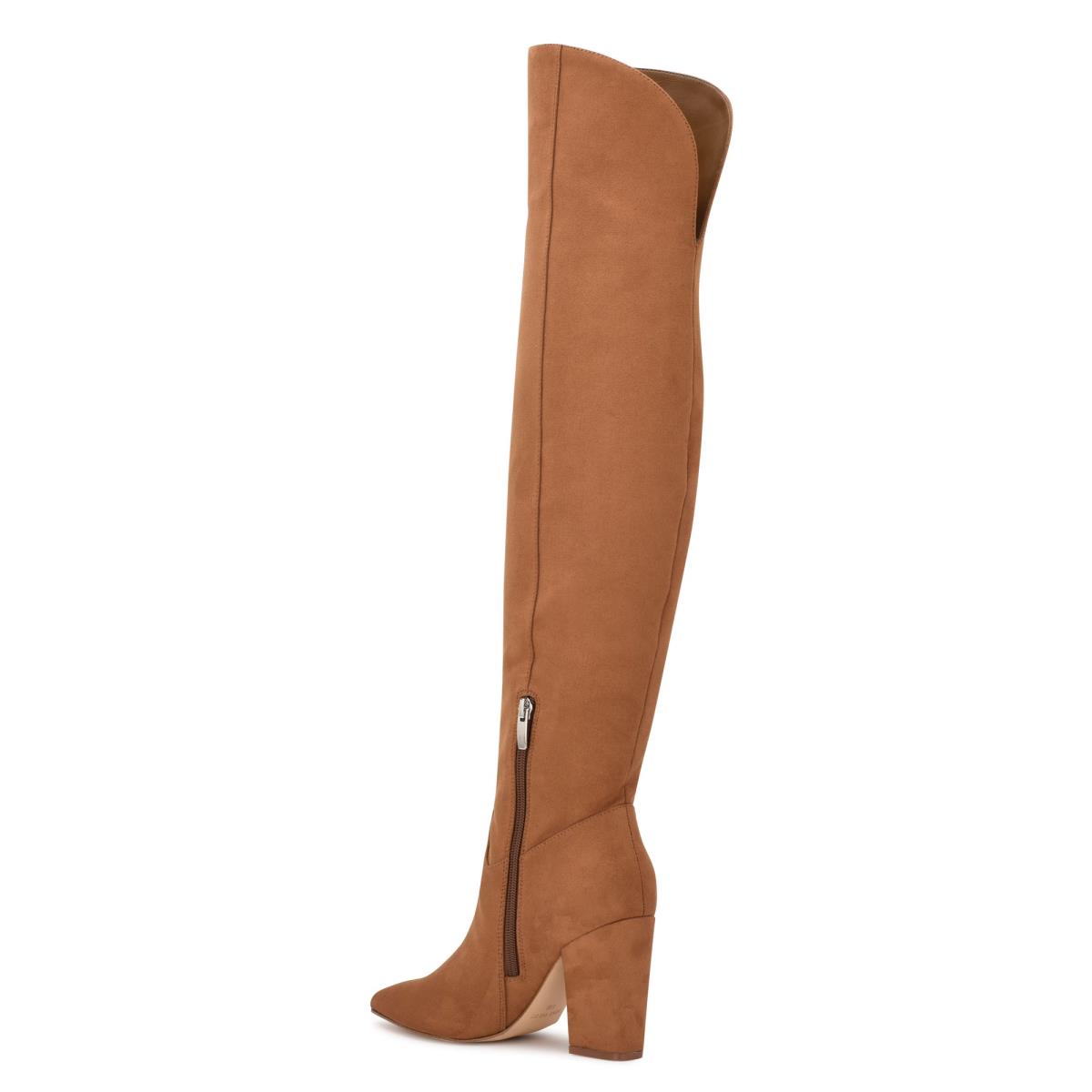 Nine West Goforit Over The Knee Hakken Laarzen Bruin | 5914UIJVE