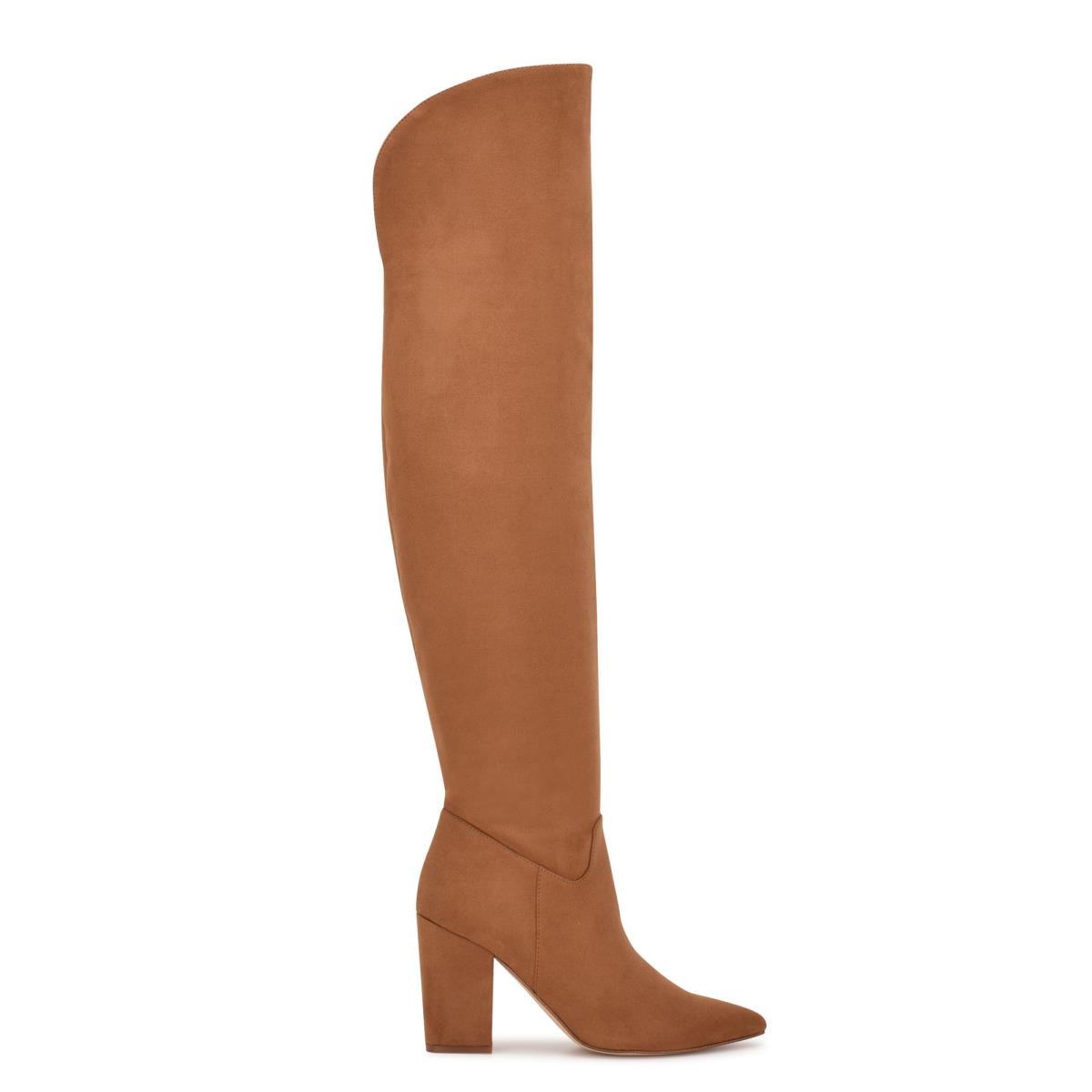 Nine West Goforit Over The Knee Hakken Laarzen Bruin | 5914UIJVE