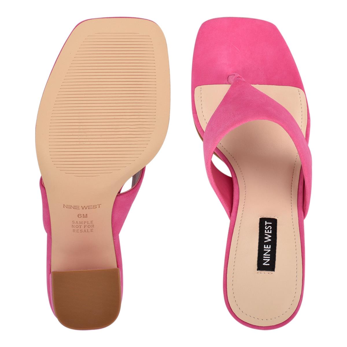 Nine West Gogo Block Heel Schuifsandalen Roze | 7245ILWQN