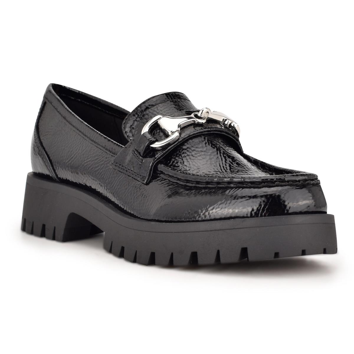 Nine West Gonehme Lug Sole Loafers Zwart | 7816WFRTX