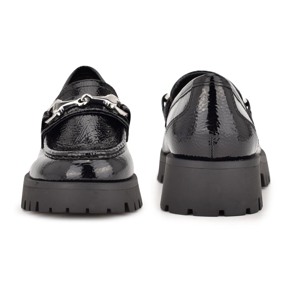 Nine West Gonehme Lug Sole Loafers Zwart | 7816WFRTX