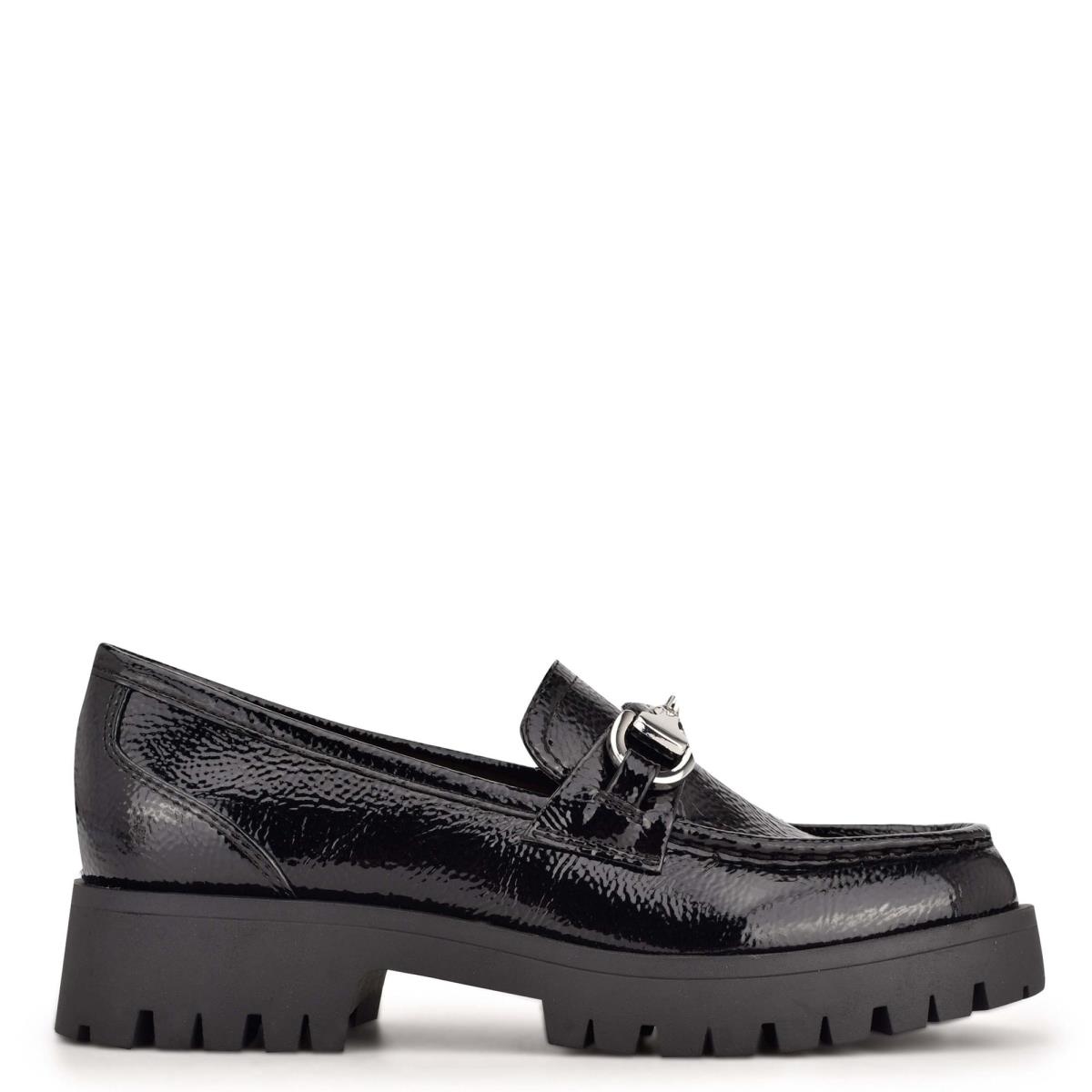 Nine West Gonehme Lug Sole Loafers Zwart | 7816WFRTX