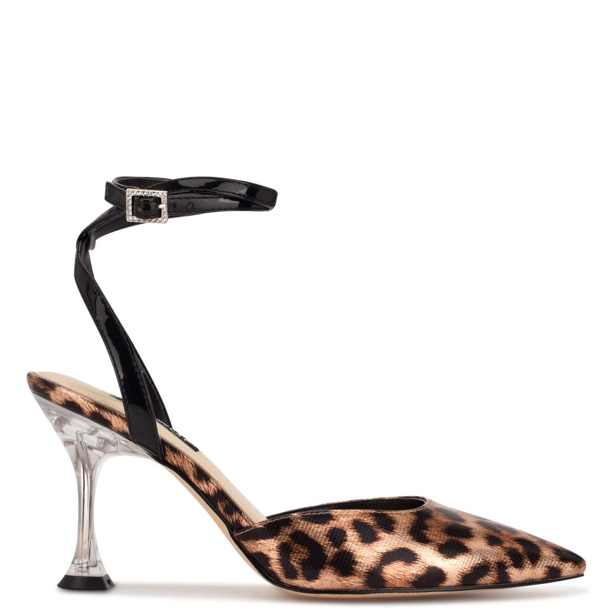 Nine West Harlowe Ankle Riemen Pumps Leopard | 6402OSZVJ