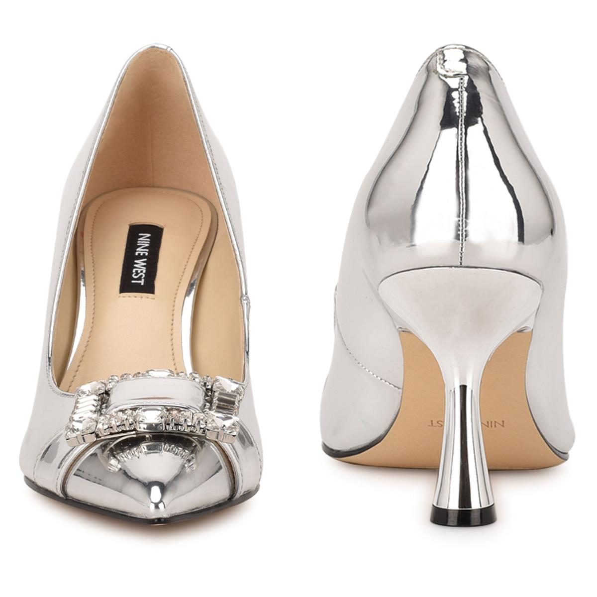 Nine West Helyn Pointy Neus Pumps Zilver | 7581HPNXM