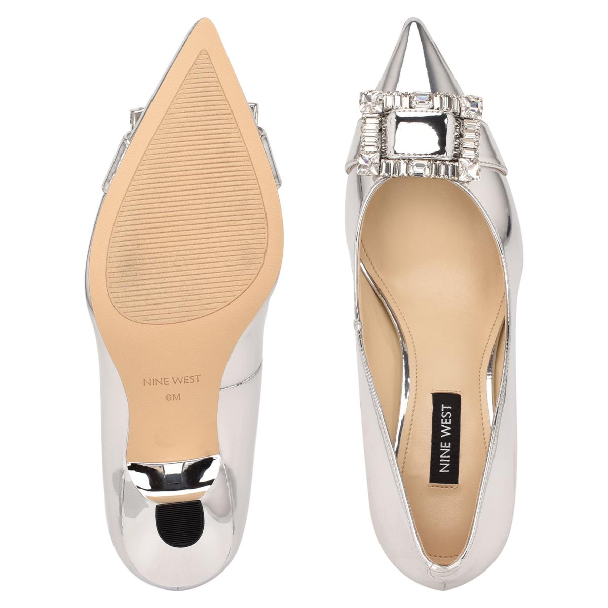 Nine West Helyn Pointy Neus Pumps Zilver | 7581HPNXM