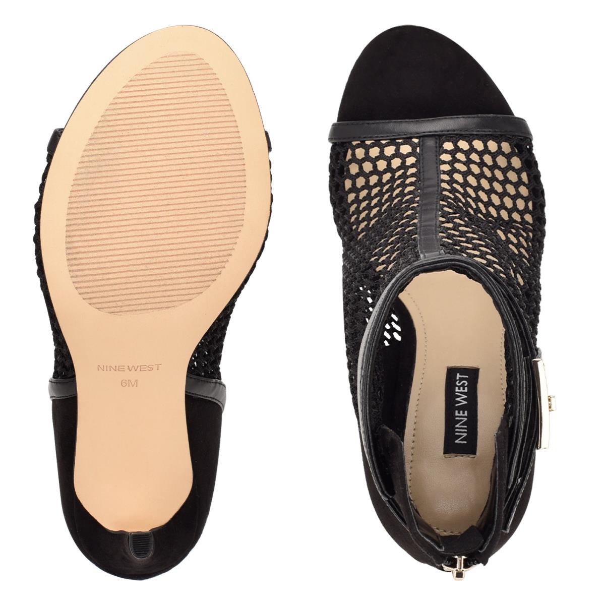 Nine West Ididit Mesh Peep Neus Laarzen Zwart | 4321GHYLP