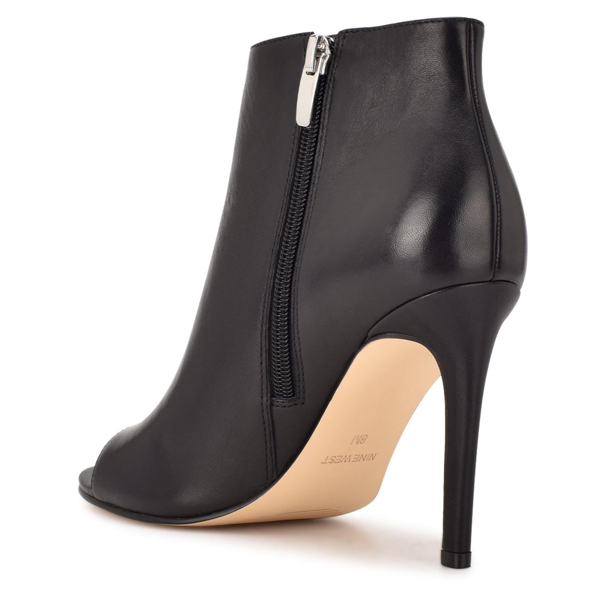 Nine West Izip Peep toe Laarzen Zwart | 0928TFSDV