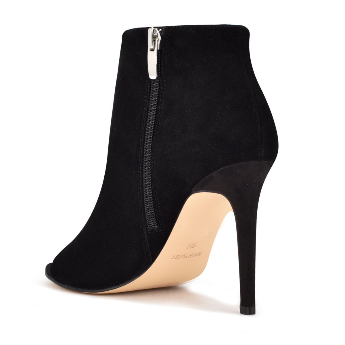 Nine West Izip Peep toe Laarzen Zwart | 2318GMNVH