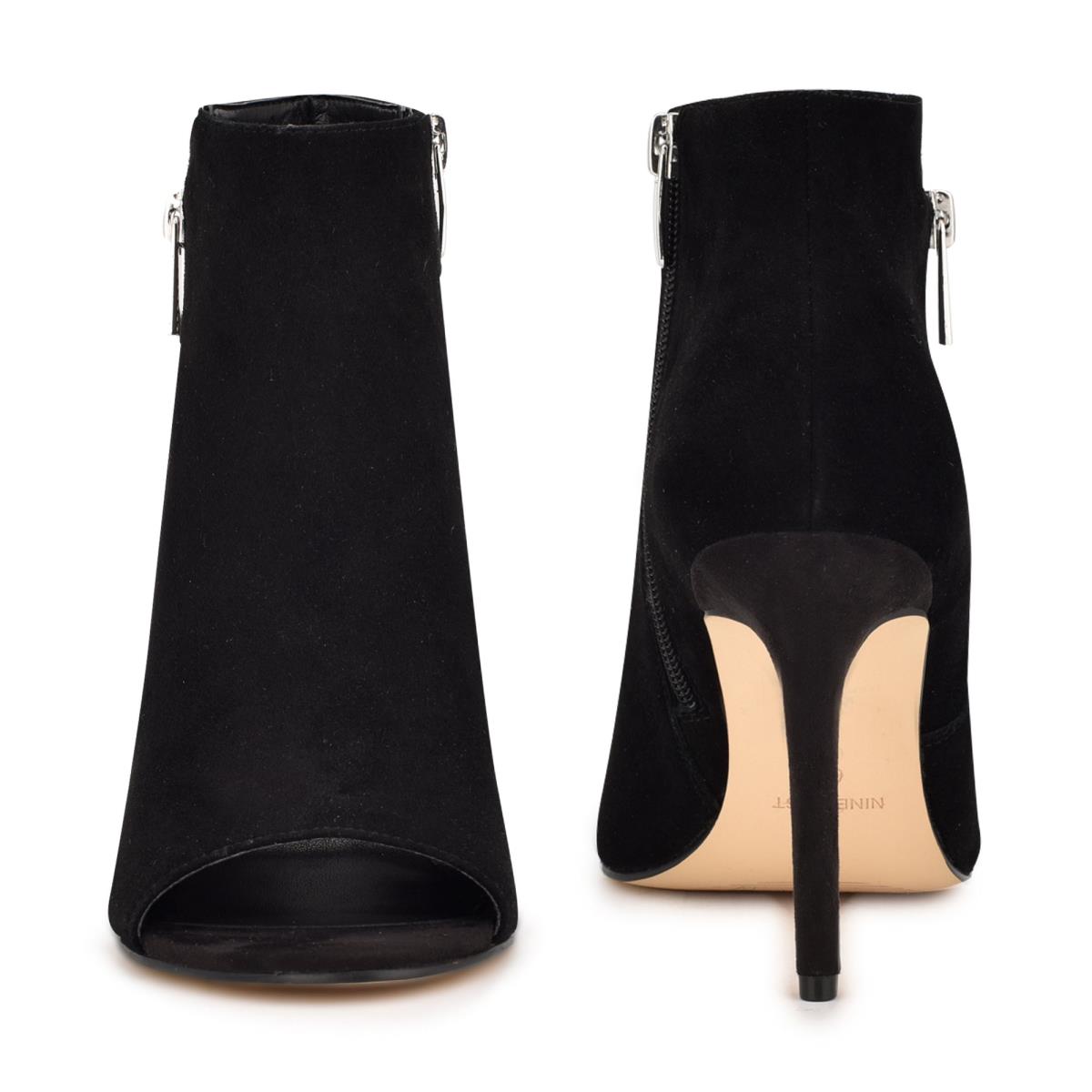 Nine West Izip Peep toe Laarzen Zwart | 2318GMNVH