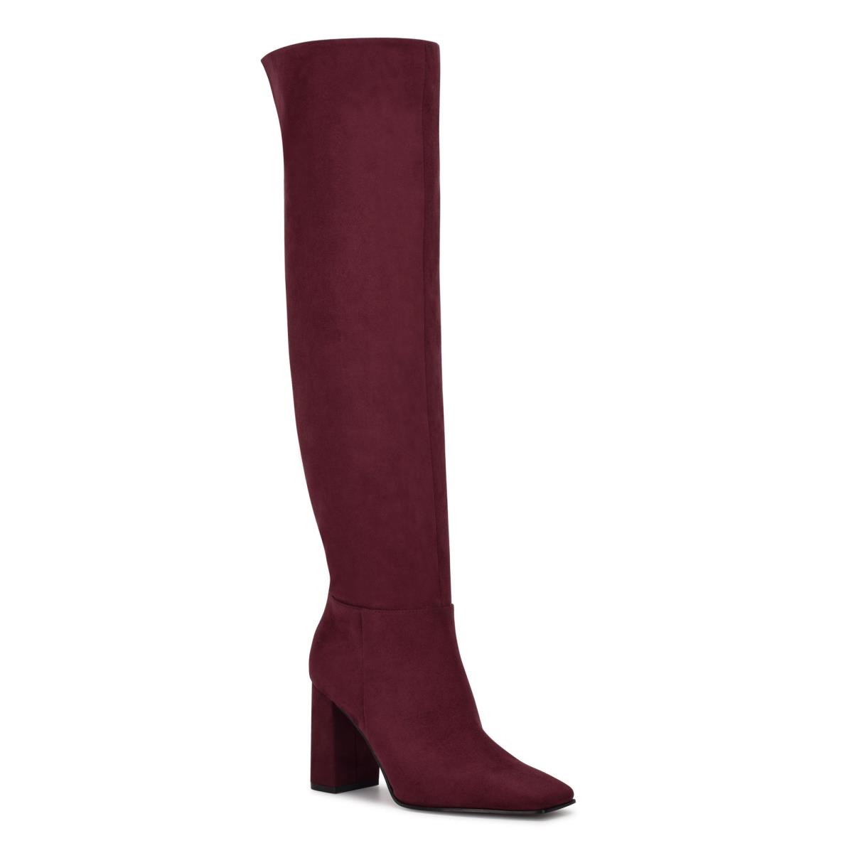 Nine West Kalida Hakken Laarzen Bordeaux | 9128RZMLX