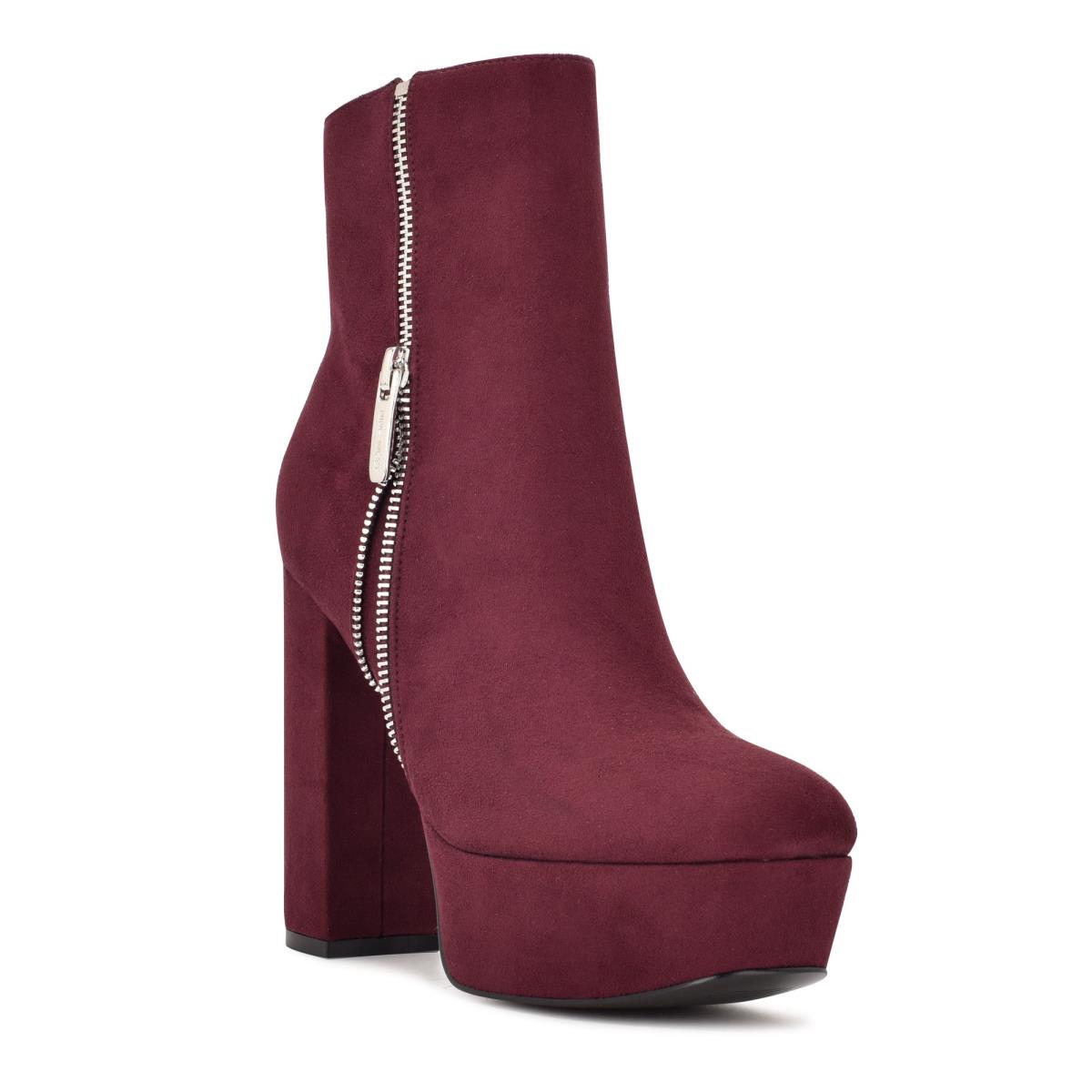 Nine West Kerri Platform Laarzen Bordeaux | 3905GZMAQ