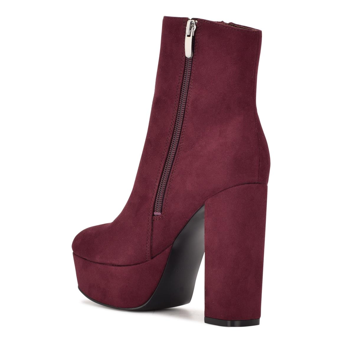 Nine West Kerri Platform Laarzen Bordeaux | 3905GZMAQ