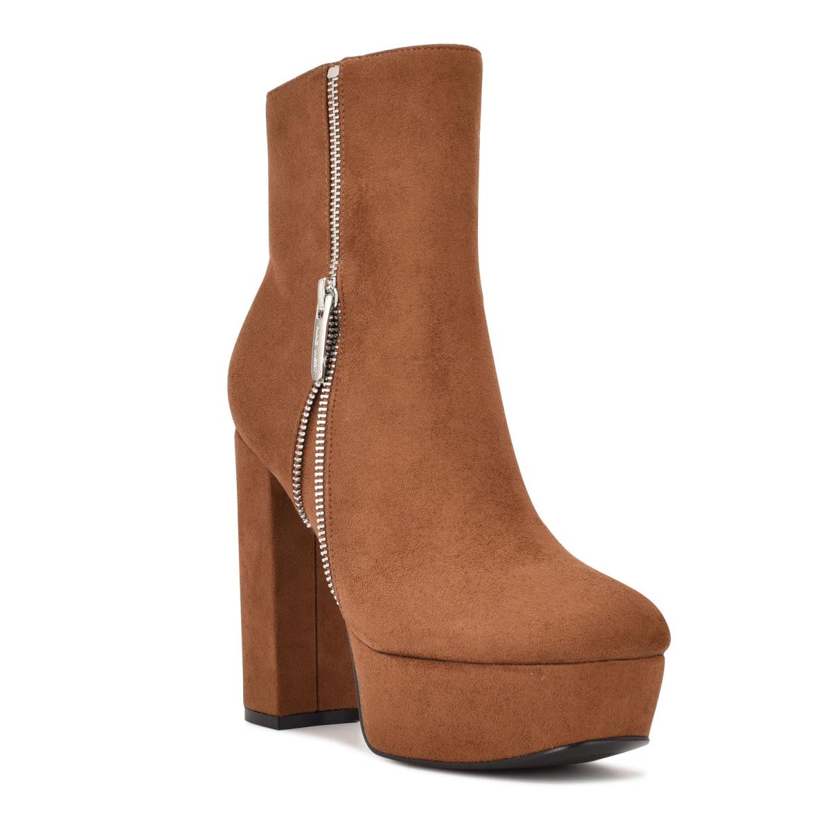 Nine West Kerri Platform Laarzen Bruin | 5069VBGXM