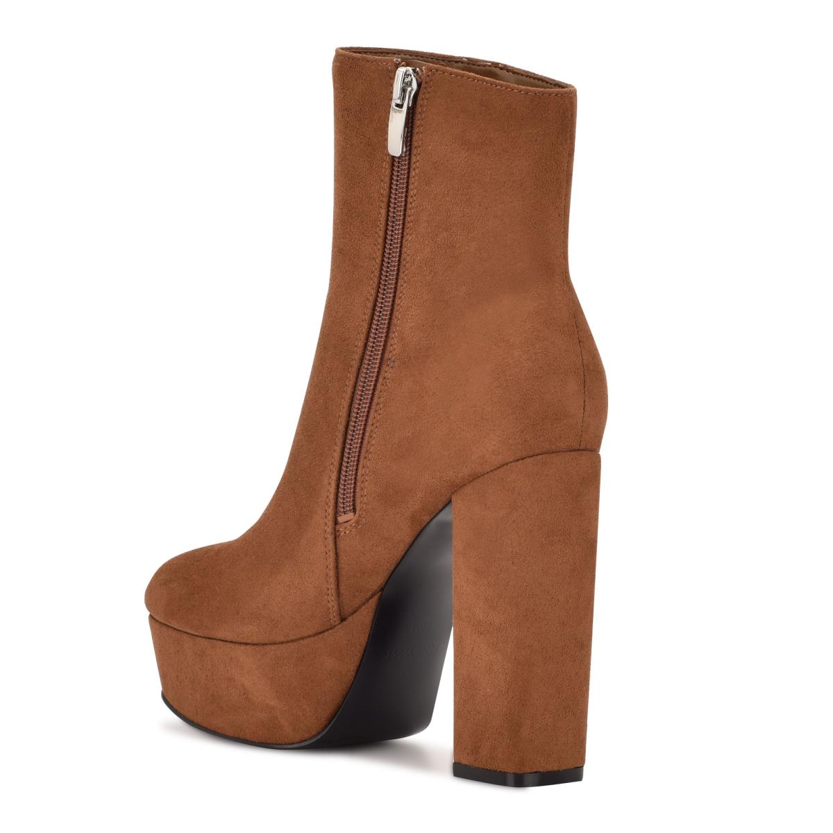 Nine West Kerri Platform Laarzen Bruin | 5069VBGXM