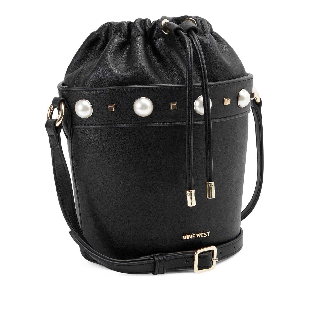 Nine West Laylin Drawstring Bucket Crossbodytassen Zwart | 5631UKBYM