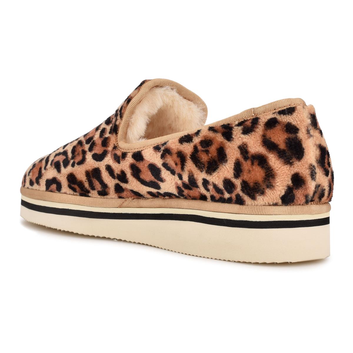 Nine West Laze Cozy Slip On Ballerina Leopard | 8795CKFAH