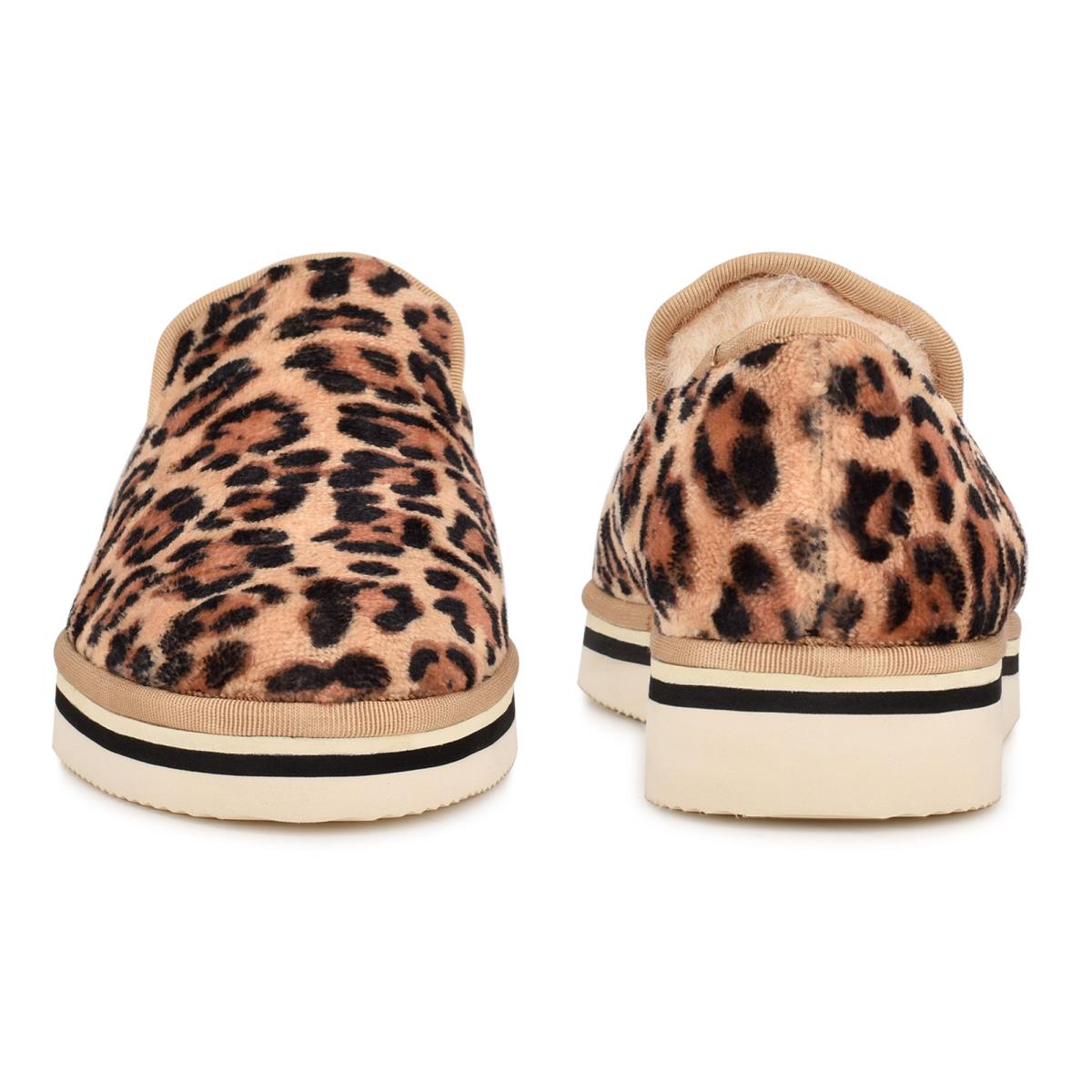 Nine West Laze Cozy Slip On Ballerina Leopard | 8795CKFAH