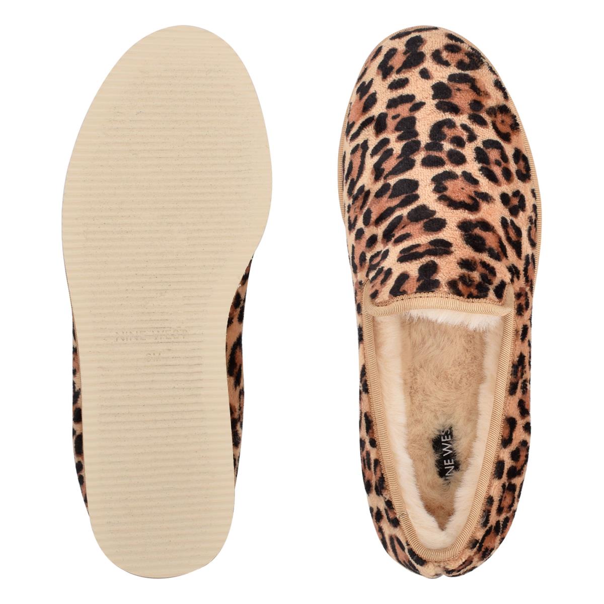 Nine West Laze Cozy Slip On Ballerina Leopard | 8795CKFAH