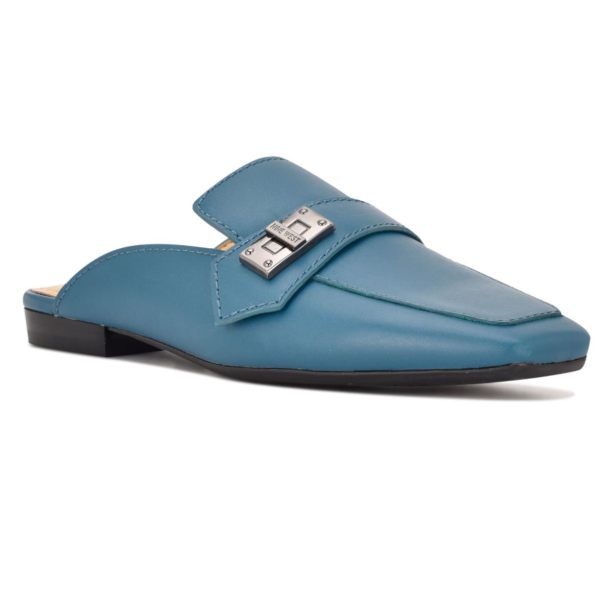 Nine West Neat 9x9 Loafer Mules Turquoise | 9024ZXRHC