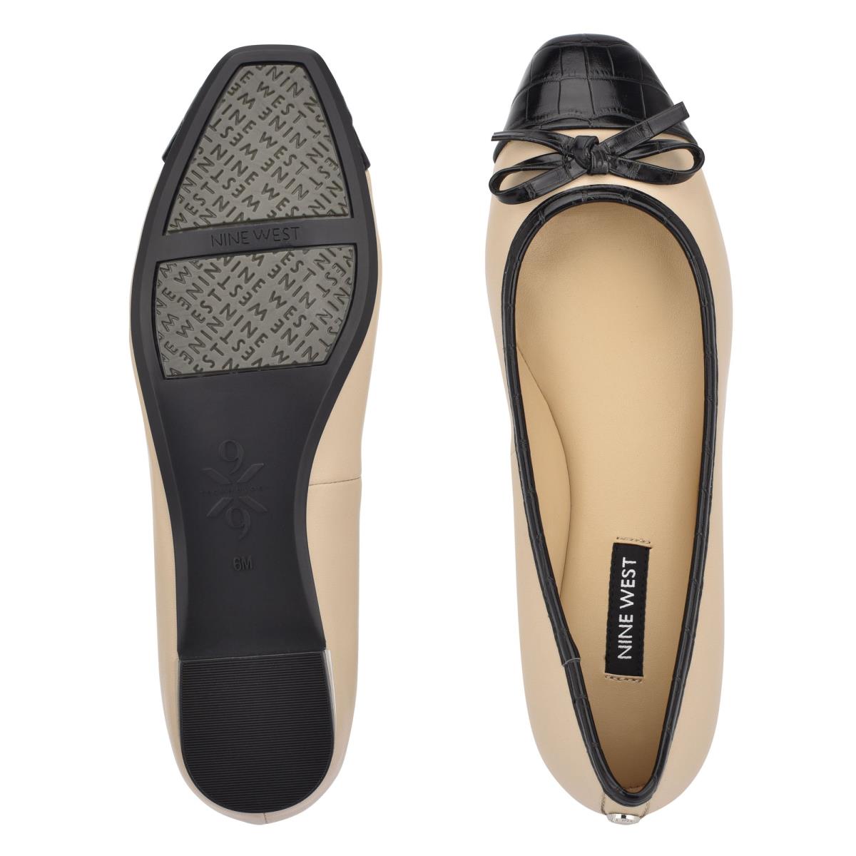 Nine West Olly 9x9 Ballet Flats Beige Zwart | 2879NOCRY