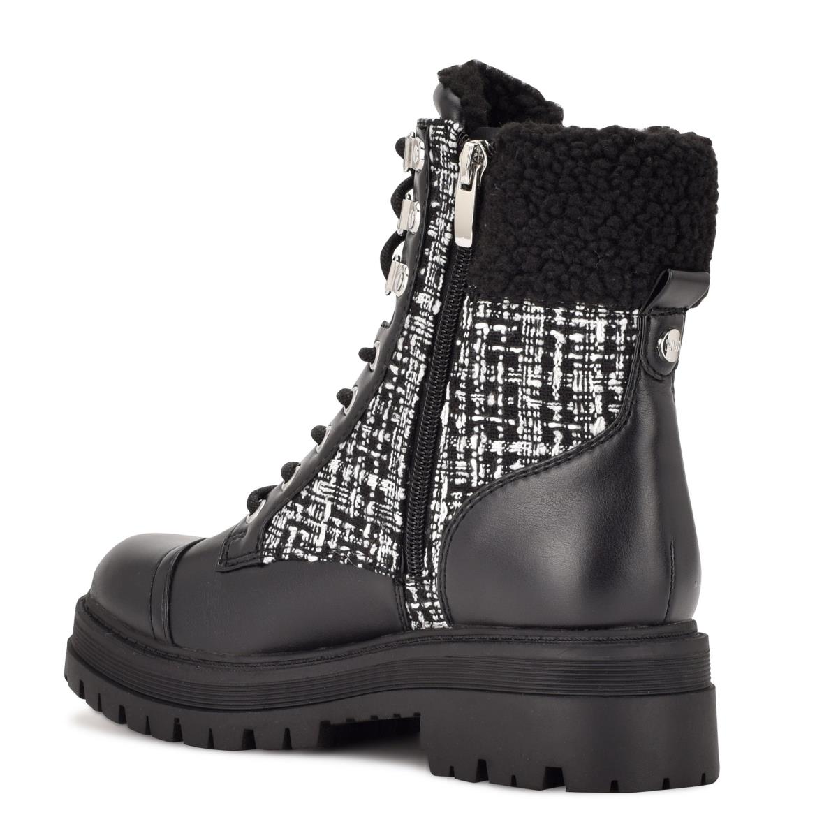 Nine West Pike Combat Lug Sole Laarzen Zwart | 3698LXBZC