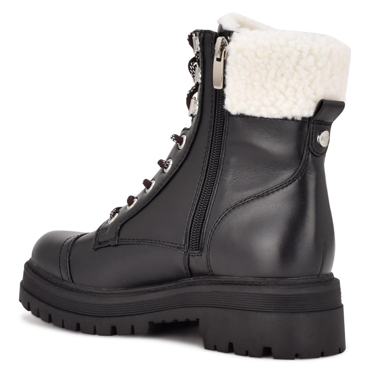 Nine West Pike Combat Lug Sole Laarzen Zwart | 4260YVJZT