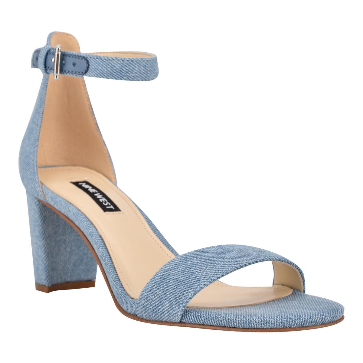 Nine West Pruce Ankle Riemen Block Hakken Sandalen Blauw | 0657DGIPR