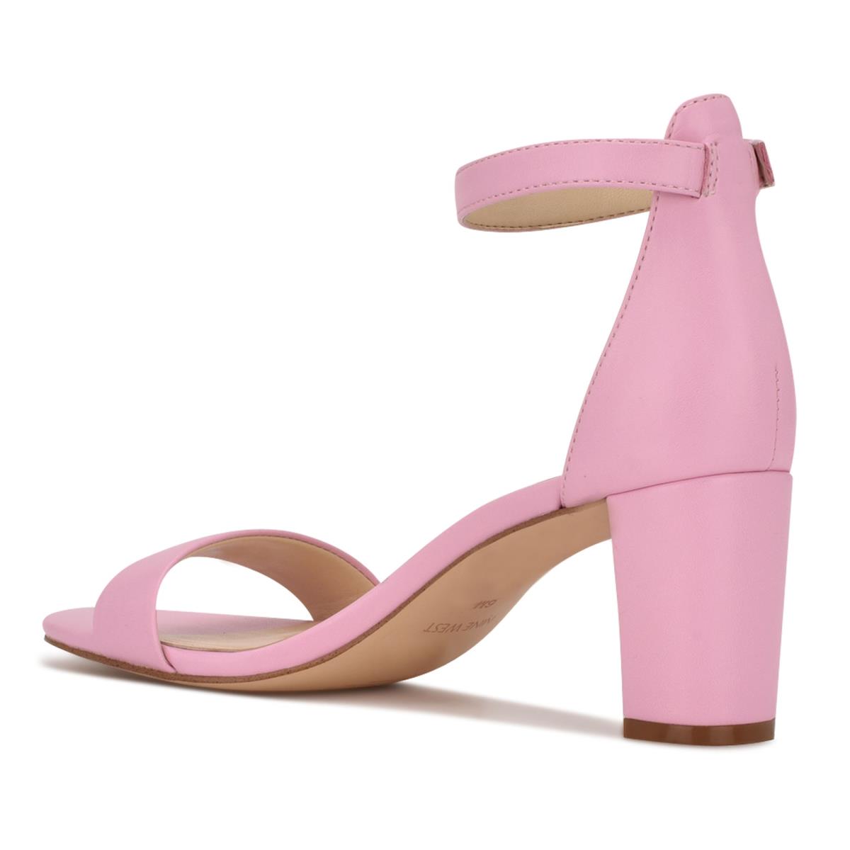 Nine West Pruce Ankle Riemen Block Hakken Sandalen Roze | 2879WMPXF