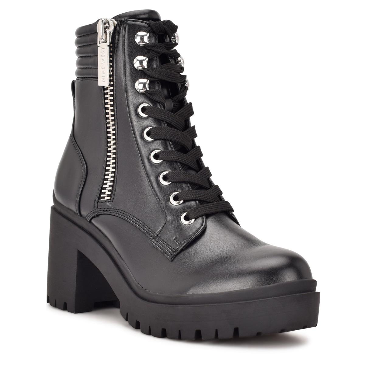 Nine West Quiz Hak Laarzen Zwart | 4392CSGKD