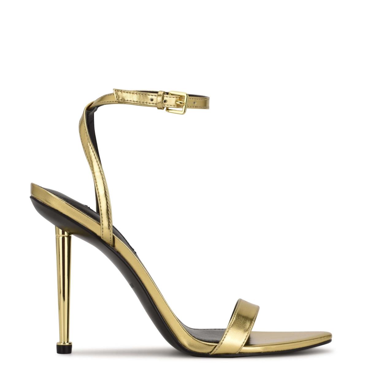 Nine West Reina Ankle Sandalen Met Riem Goud | 0967VHWBM