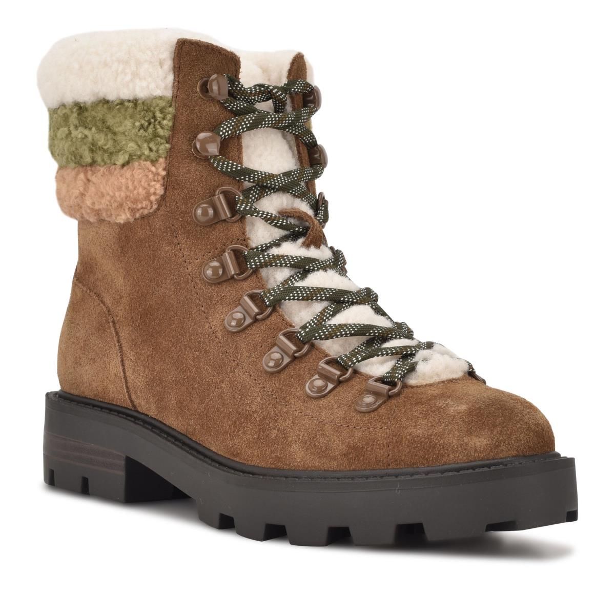 Nine West Rima Combat Lug Sole Laarzen Bruin | 5806XOHSK