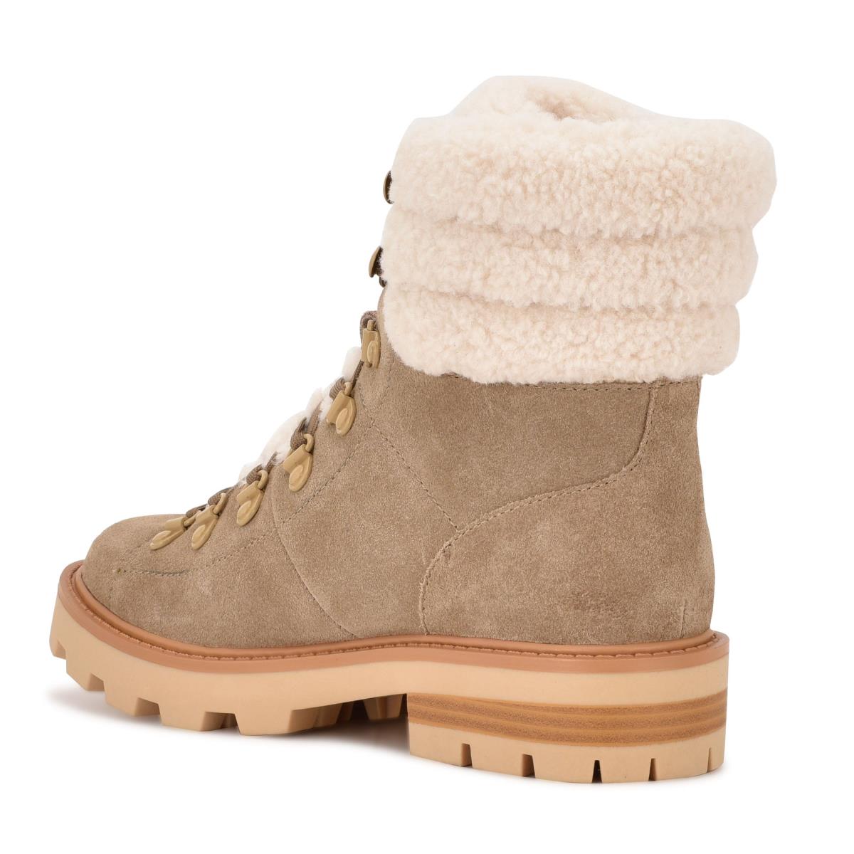 Nine West Rima Combat Lug Sole Laarzen Lichtbeige | 3541MANZC