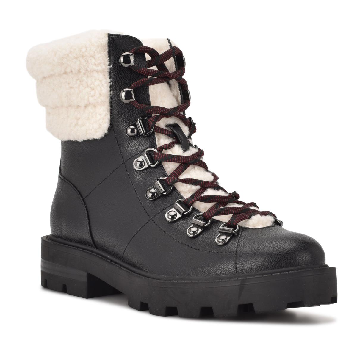 Nine West Rima Combat Lug Sole Laarzen Zwart | 2950HXIBP