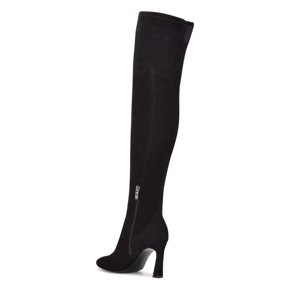 Nine West Sizzle Over The Knee Heel Laarzen Zwart | 4281ZBOTA