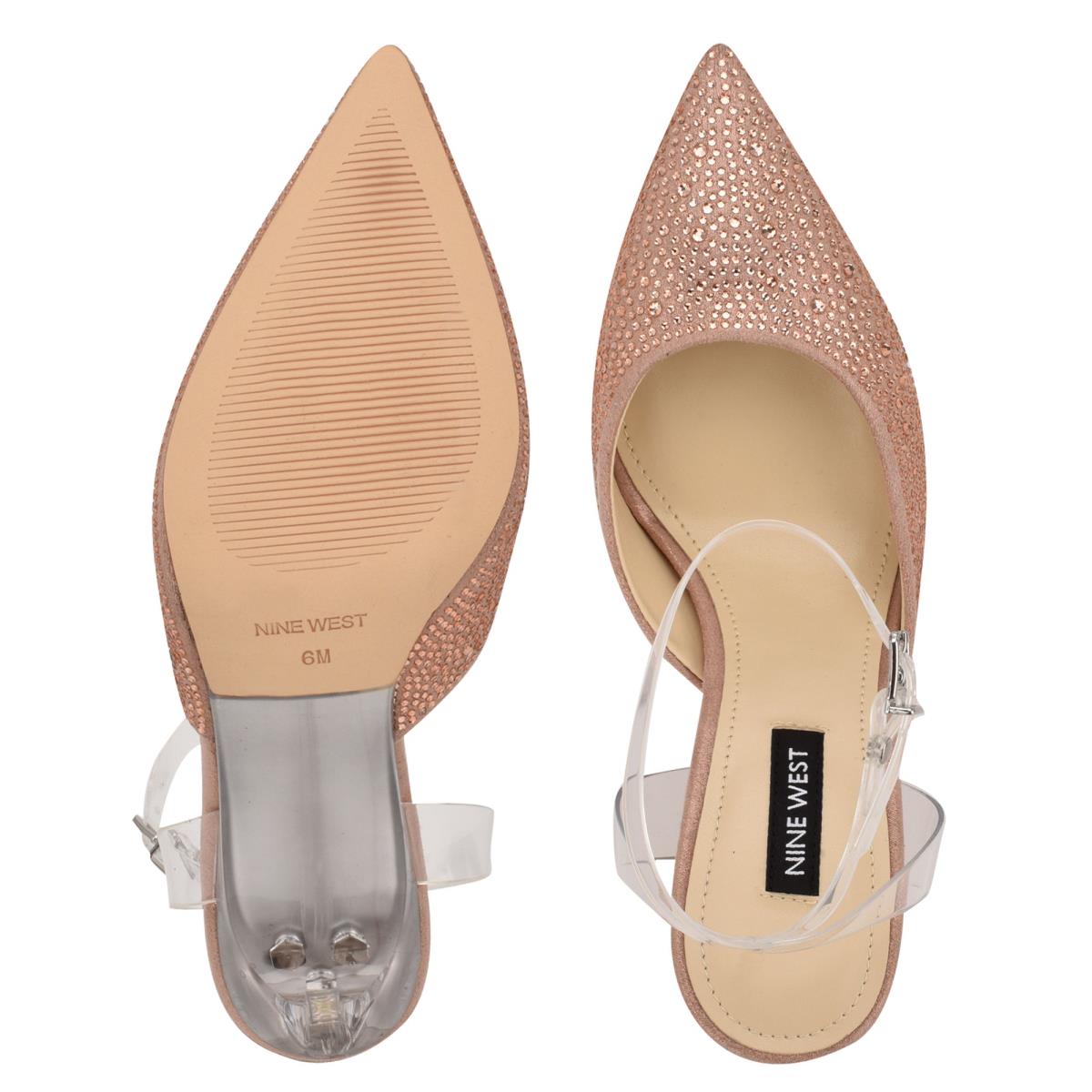 Nine West Sparkel Ankle Riemen Pumps Beige | 0867MCTJW