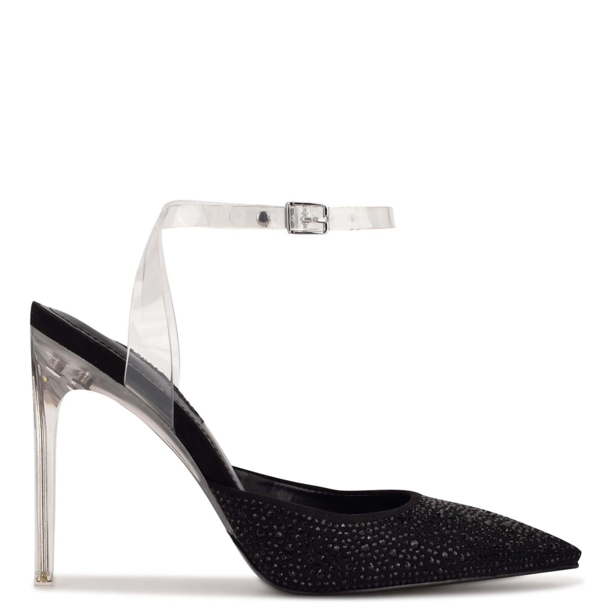 Nine West Sparkel Ankle Riemen Pumps Zwart | 1908IHSYL