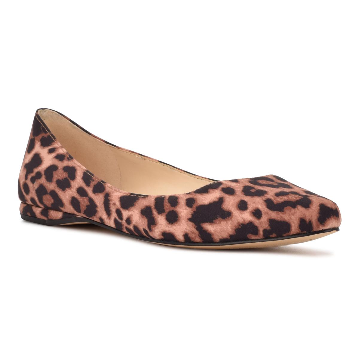 Nine West Speakup Almond Neus Ballerina Leopard | 9841MKWZO