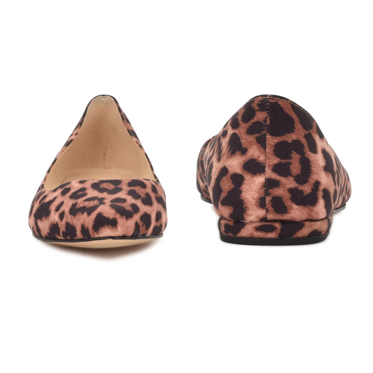 Nine West Speakup Almond Neus Ballerina Leopard | 9841MKWZO