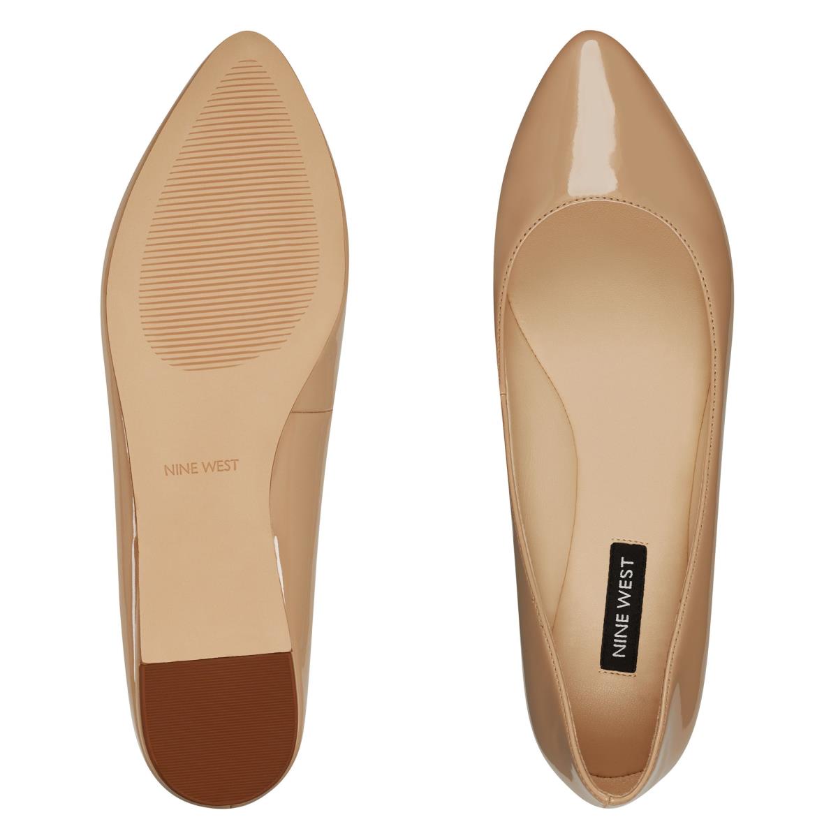 Nine West Speakup Almond Neus Flats Lichtbeige | 0583JWQAO