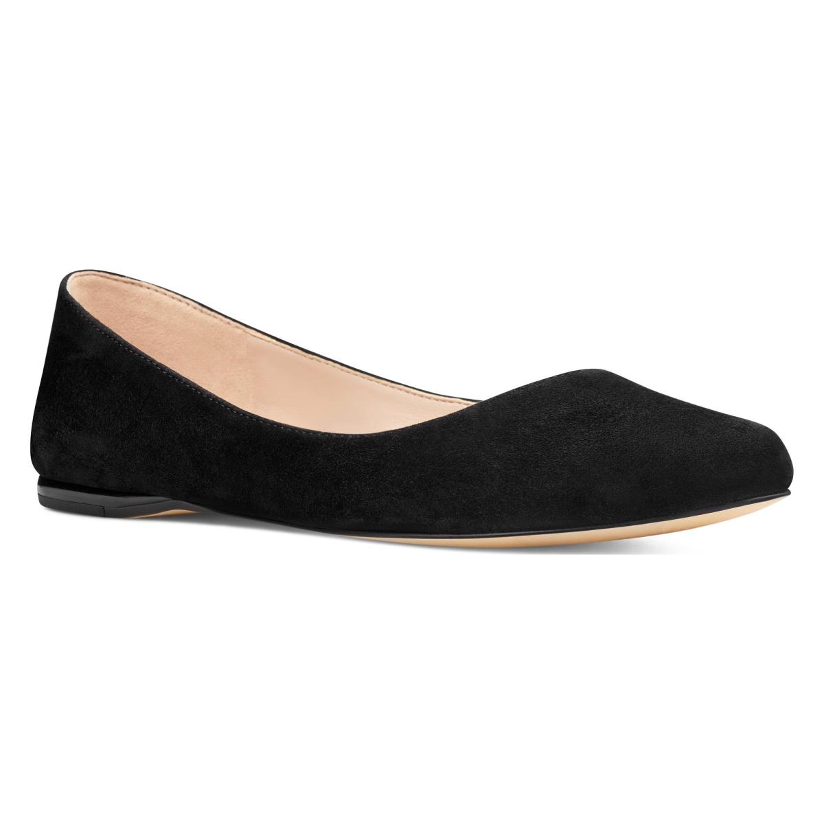 Nine West Speakup Almond Neus Flats Zwart | 6532OHLIC