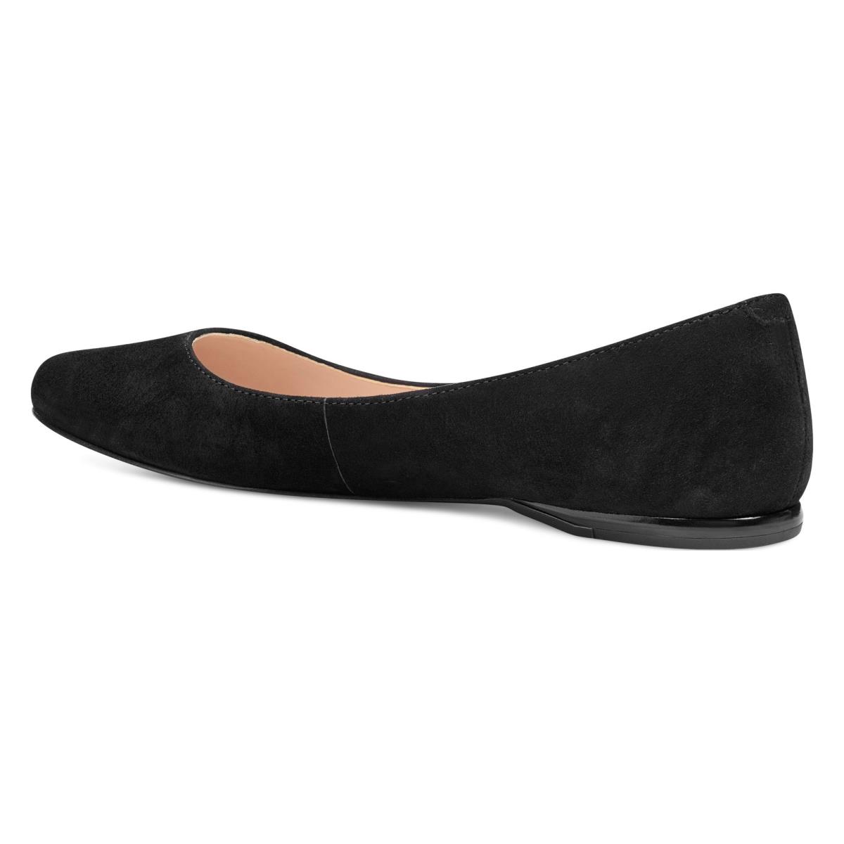 Nine West Speakup Almond Neus Flats Zwart | 6532OHLIC