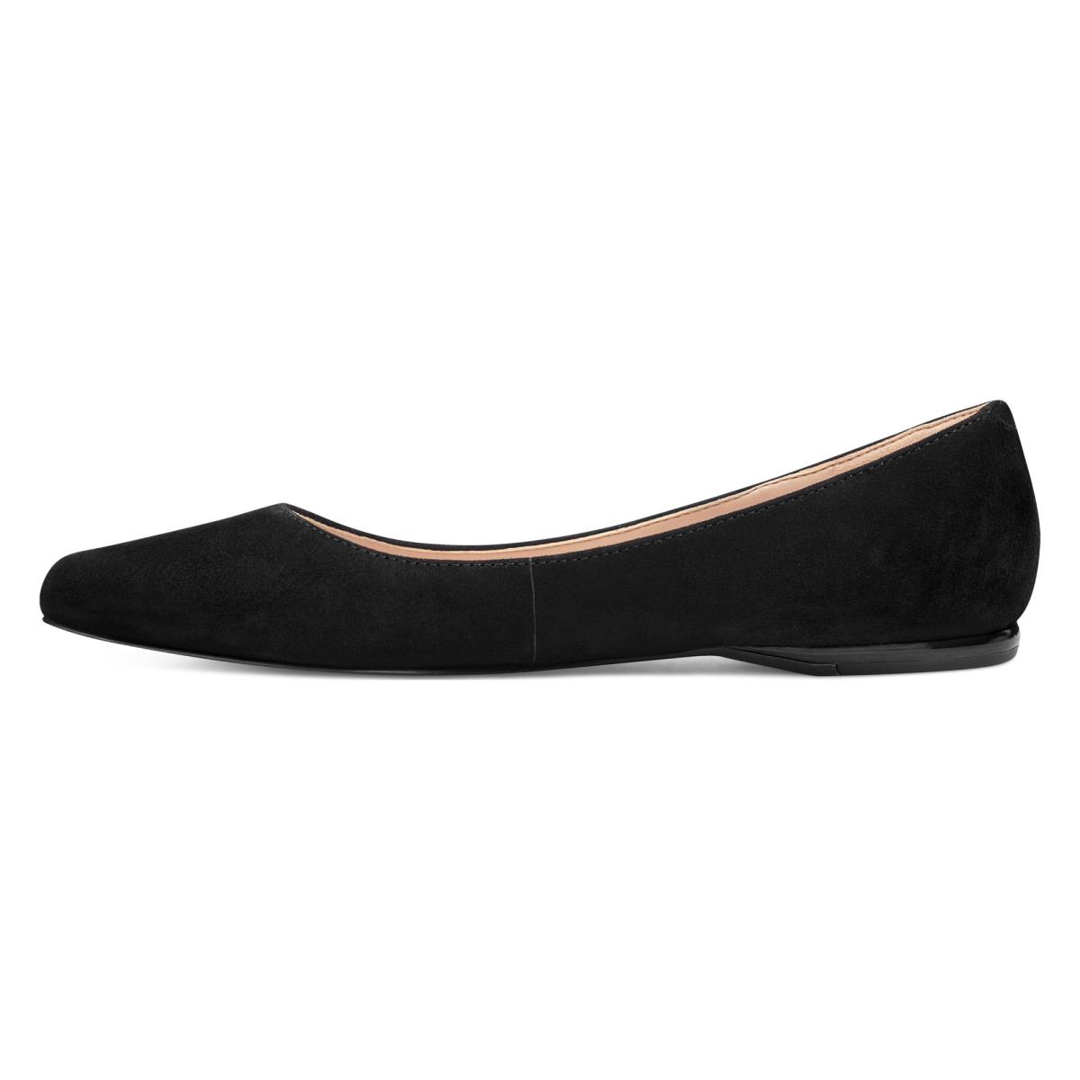 Nine West Speakup Almond Neus Flats Zwart | 6532OHLIC