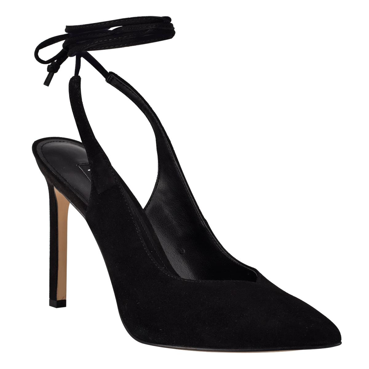 Nine West Talon Ankle Wrap Jurken Pumps Zwart | 4153FWURV