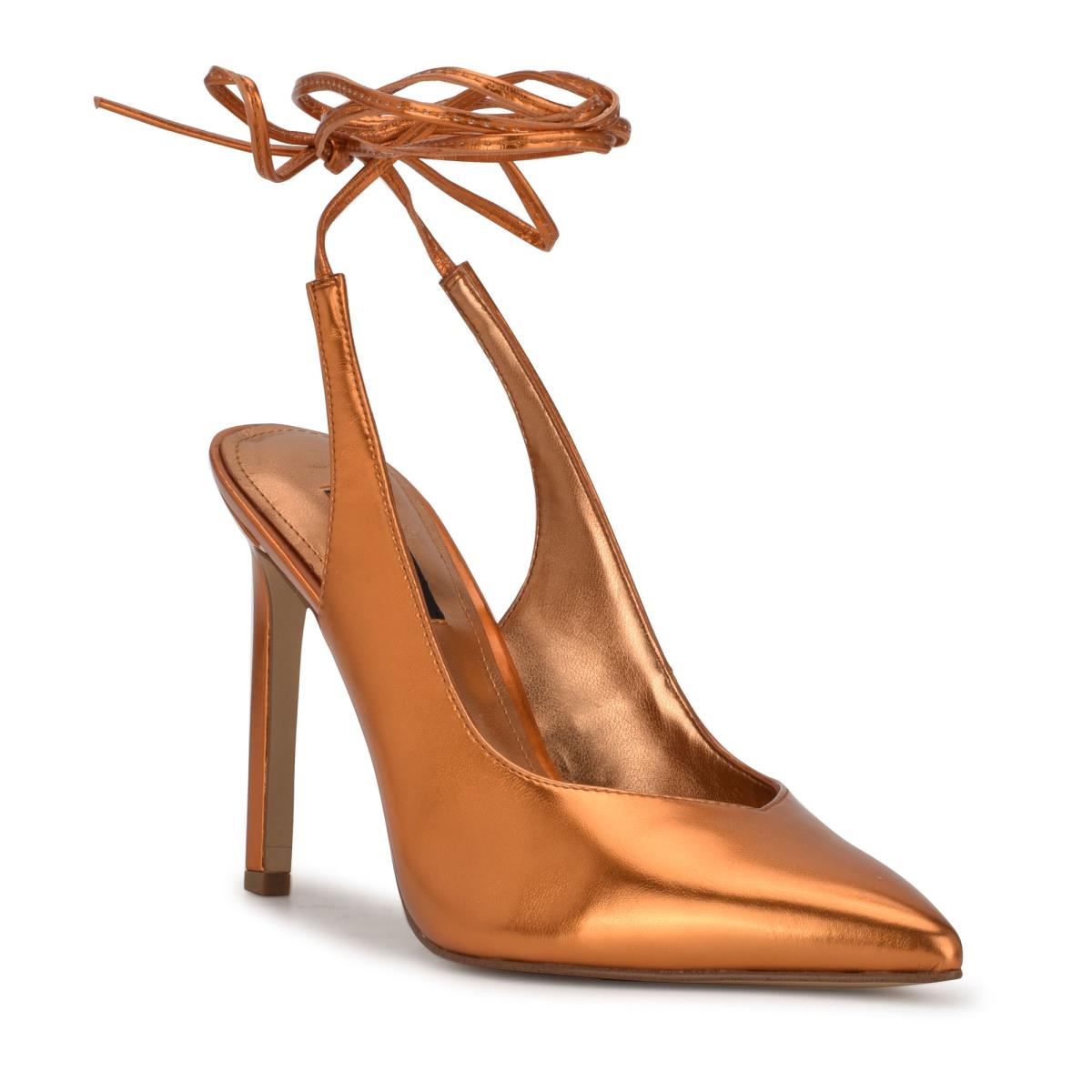 Nine West Talon Ankle Wrap Jurken Pumps Oranje | 8201XLIAB