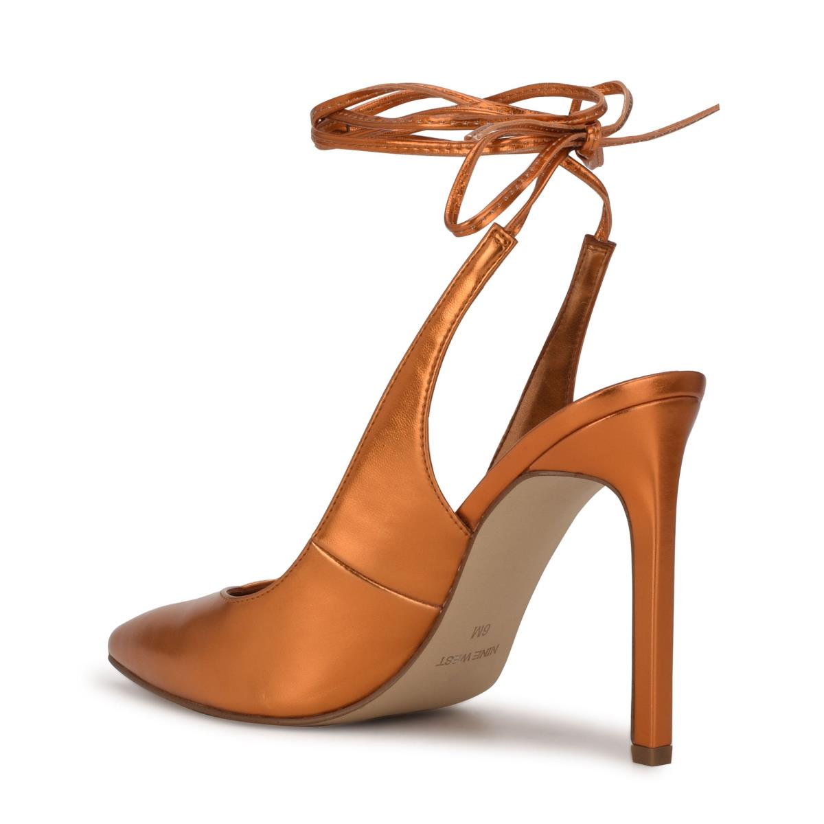 Nine West Talon Ankle Wrap Jurken Pumps Oranje | 8201XLIAB