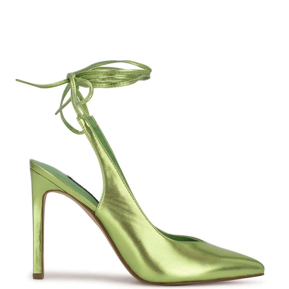 Nine West Talon Ankle Wrap Jurken Pumps Groen | 9573VROMP